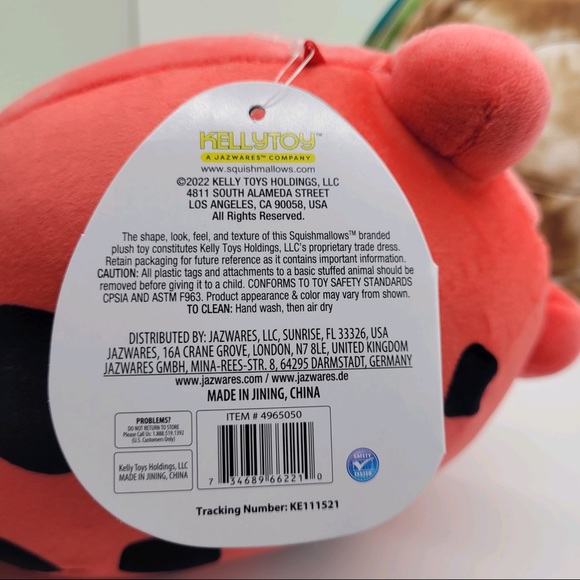 NWT Obu the Red Spotted Tree Frog Rainforest Squad Squishmallow Plush 7.5” - Picture 7 of 10